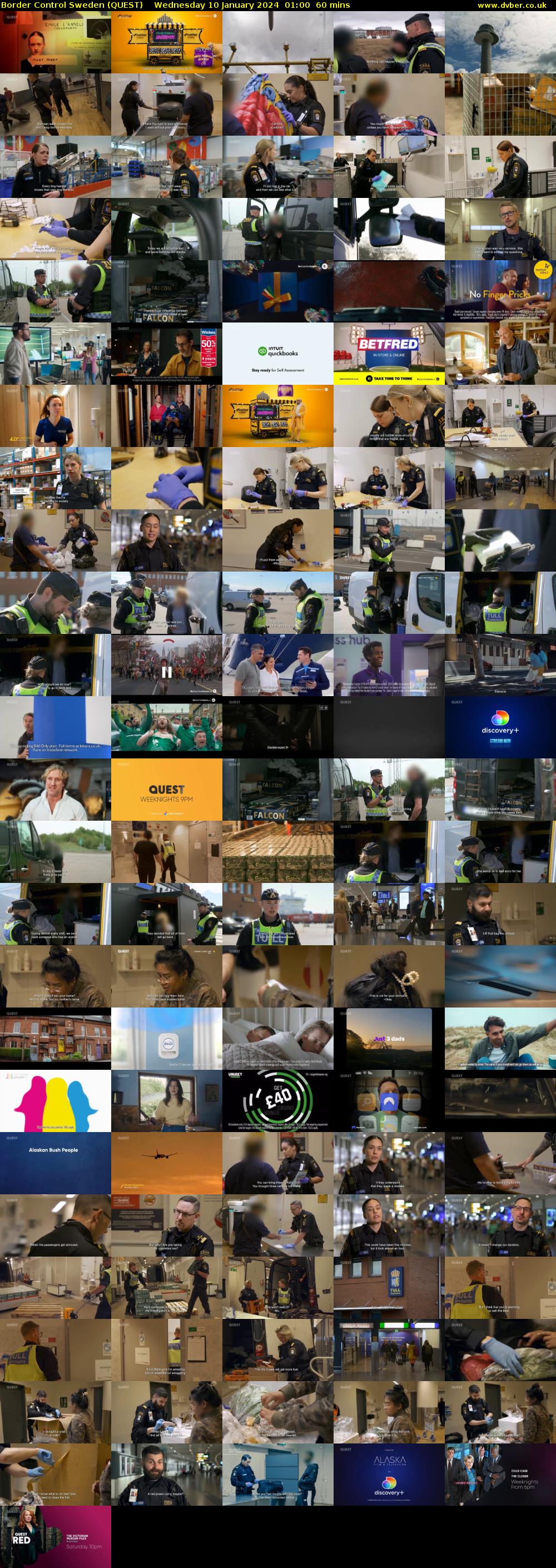 Border Control Sweden (QUEST) Wednesday 10 January 2024 01:00 - 02:00