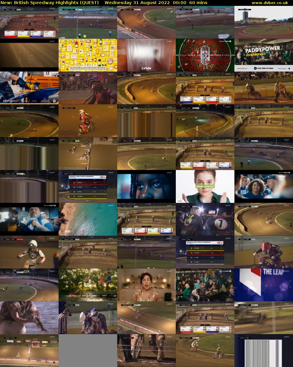 British Speedway Highlights (QUEST) Wednesday 31 August 2022 00:00 - 01:00