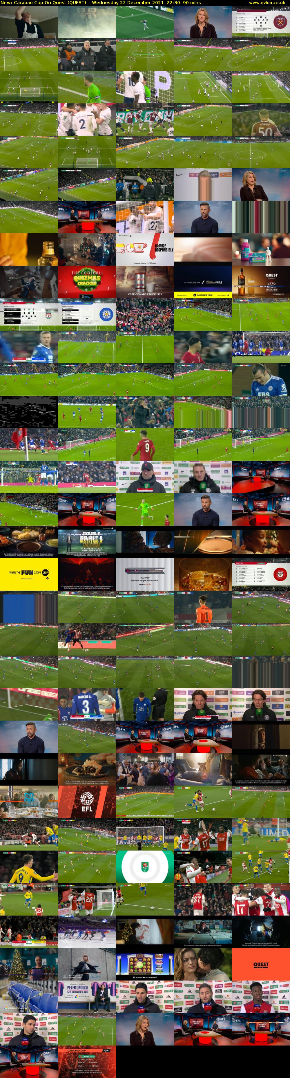 Carabao Cup On Quest (QUEST) Wednesday 22 December 2021 22:30 - 00:00
