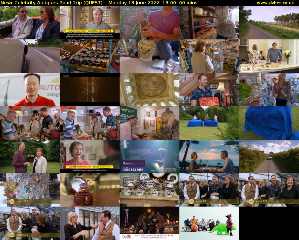 Celebrity Antiques Road Trip (QUEST) Monday 13 June 2022 13:00 - 14:00