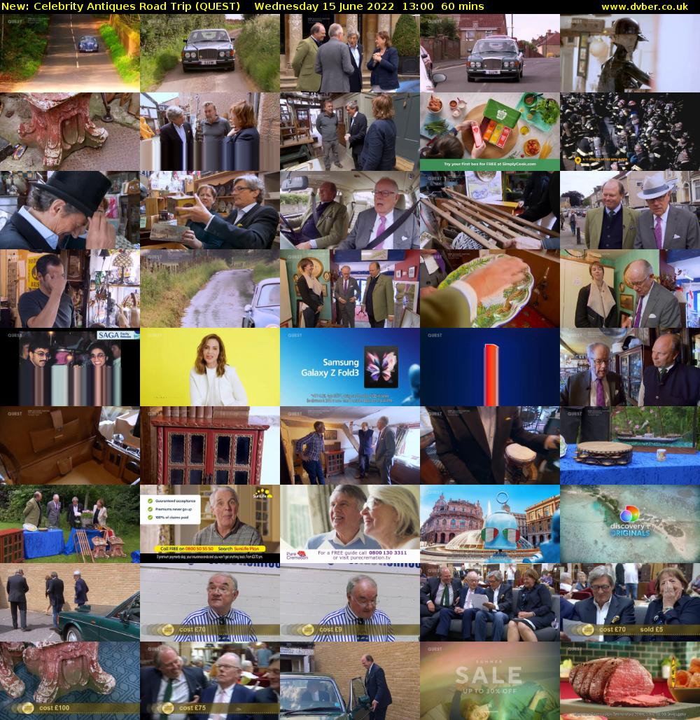 Celebrity Antiques Road Trip (QUEST) Wednesday 15 June 2022 13:00 - 14:00