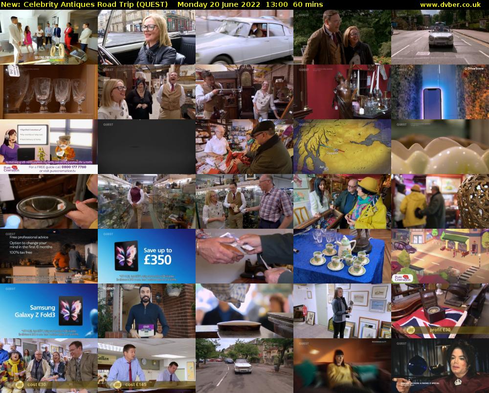 Celebrity Antiques Road Trip (QUEST) Monday 20 June 2022 13:00 - 14:00