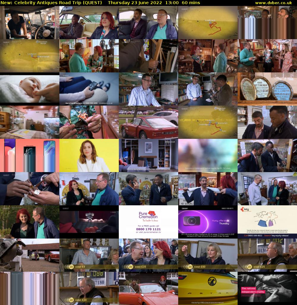 Celebrity Antiques Road Trip (QUEST) Thursday 23 June 2022 13:00 - 14:00