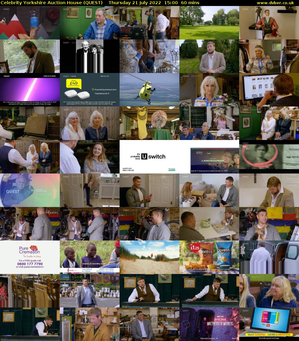Celebrity Yorkshire Auction House (QUEST) Thursday 21 July 2022 15:00 - 16:00