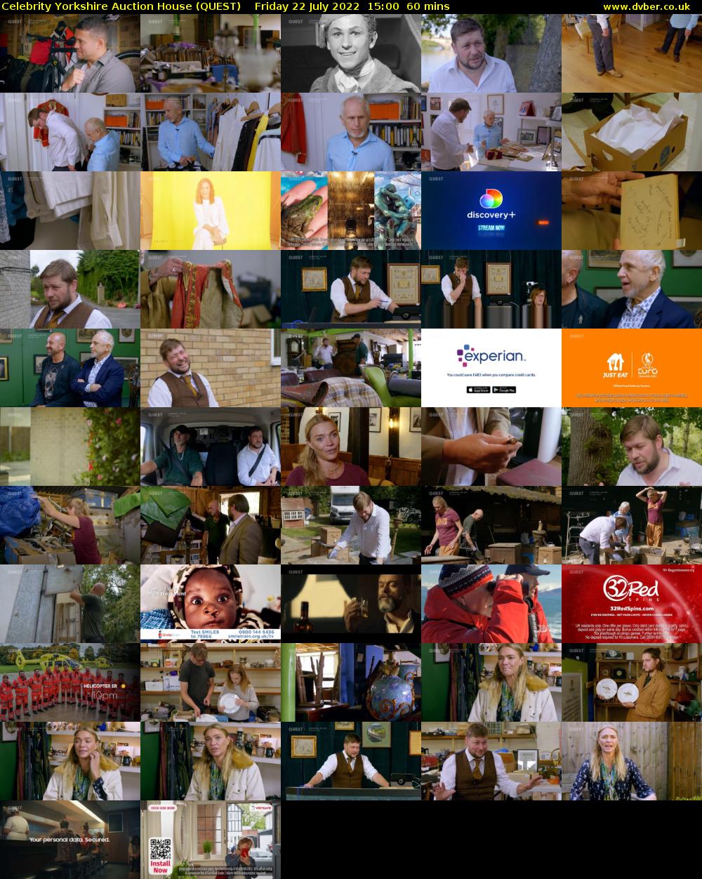 Celebrity Yorkshire Auction House (QUEST) Friday 22 July 2022 15:00 - 16:00