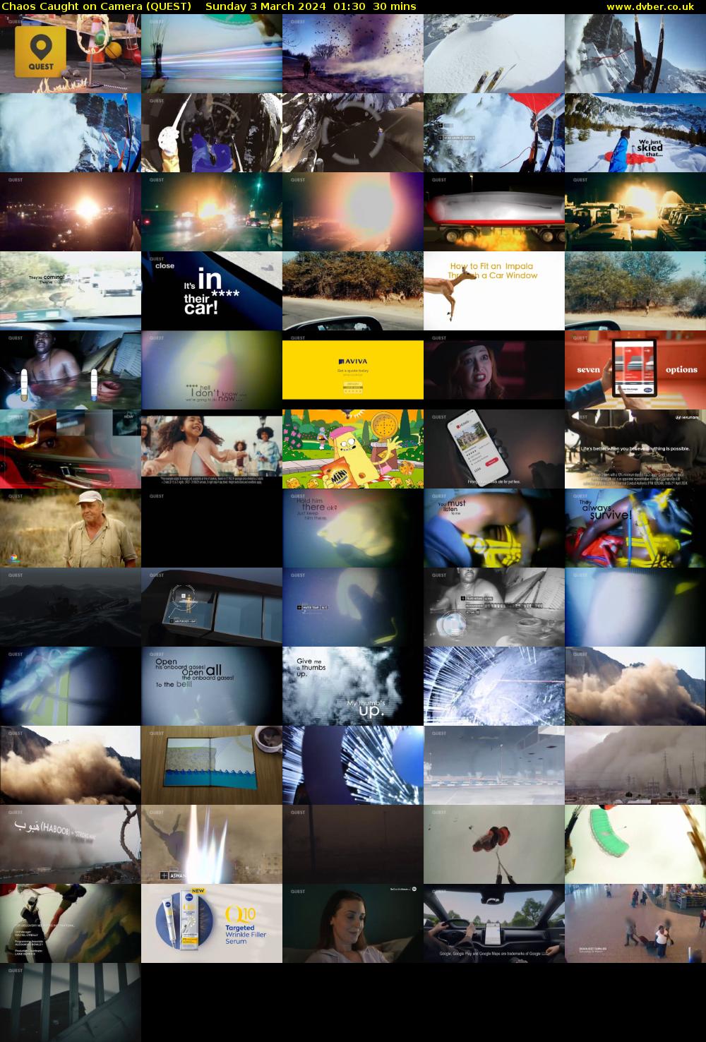 Chaos Caught on Camera (QUEST) Sunday 3 March 2024 01:30 - 02:00