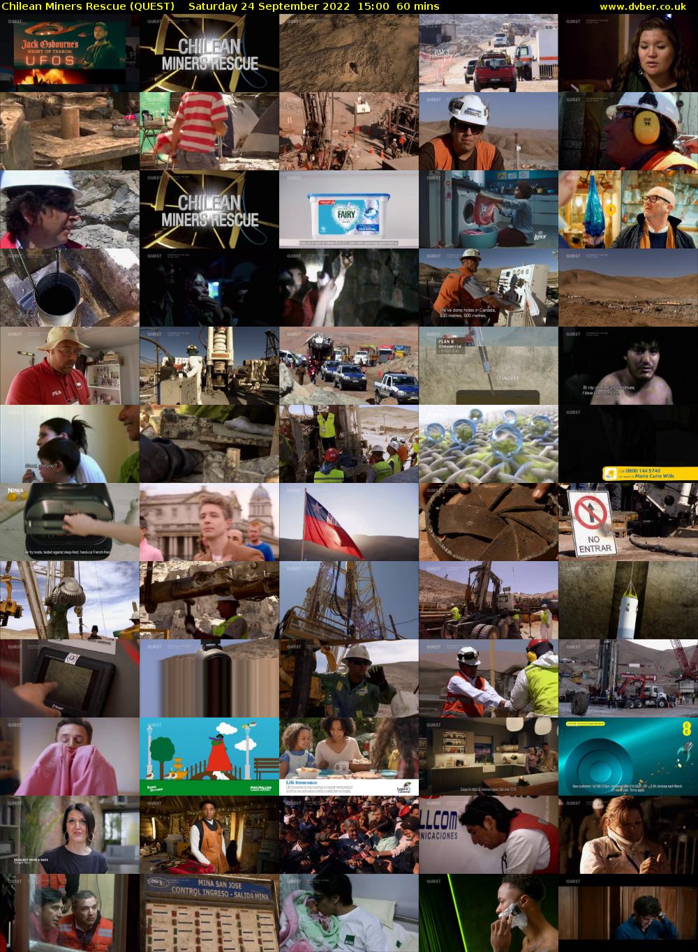 Chilean Miners Rescue (QUEST) Saturday 24 September 2022 15:00 - 16:00