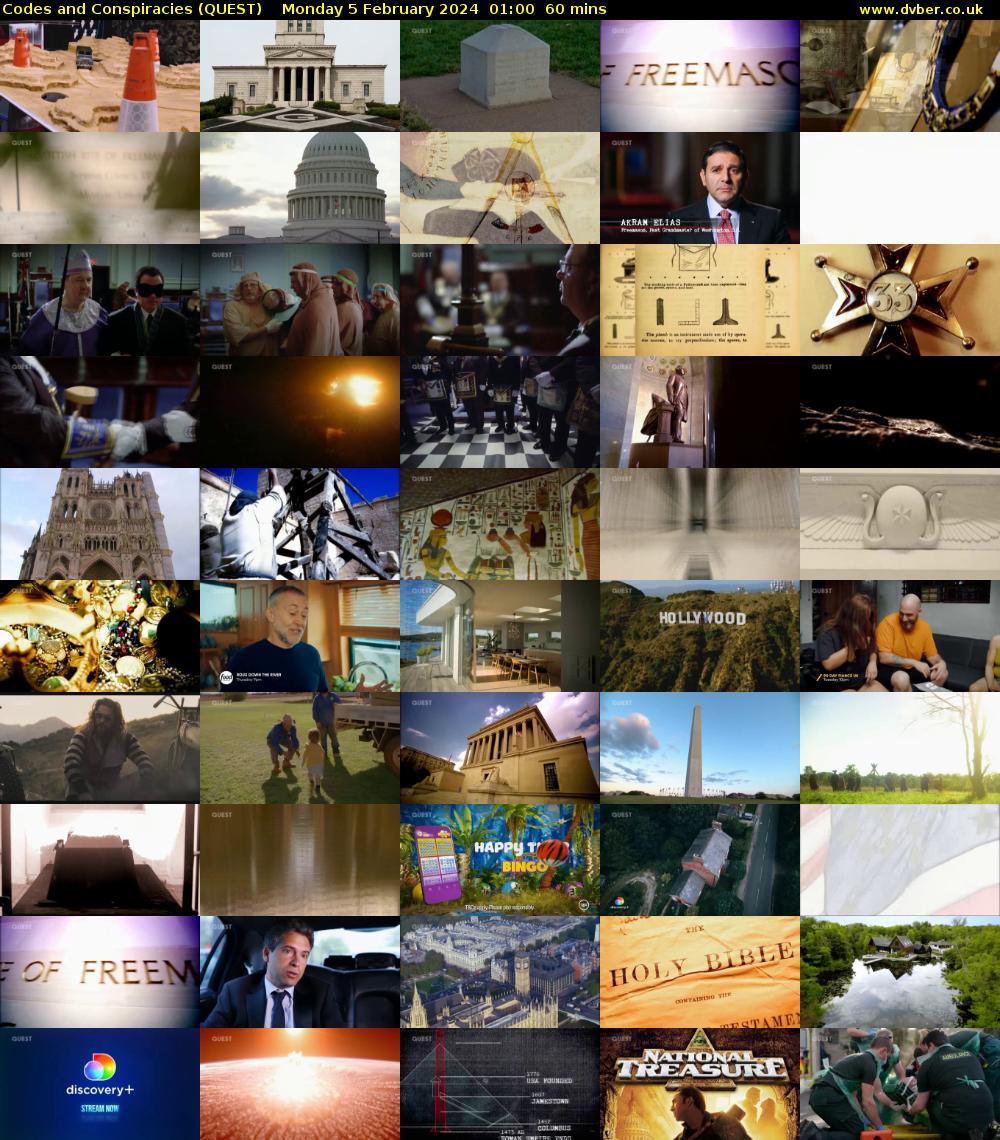 Codes and Conspiracies (QUEST) Monday 5 February 2024 01:00 - 02:00