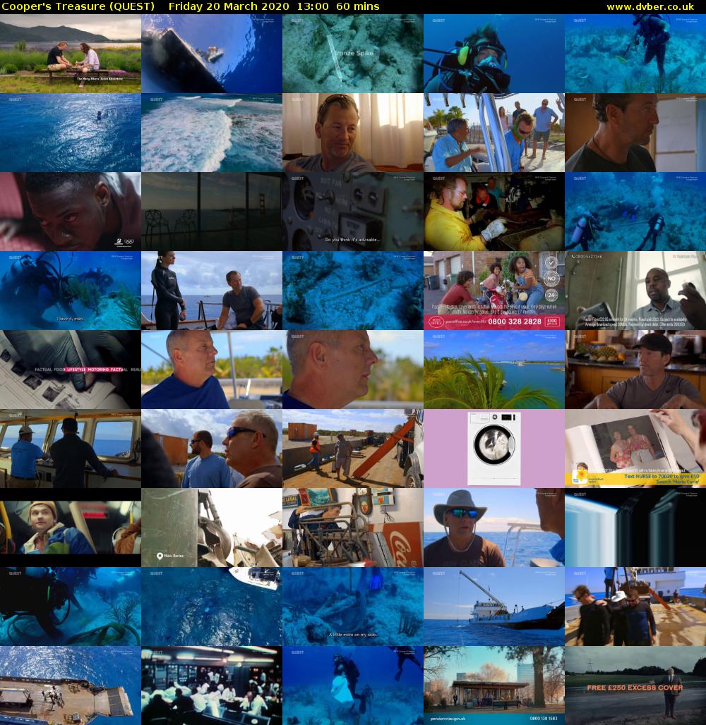 Cooper's Treasure (QUEST) Friday 20 March 2020 13:00 - 14:00