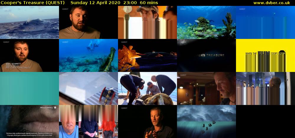 Cooper's Treasure (QUEST) Sunday 12 April 2020 23:00 - 00:00