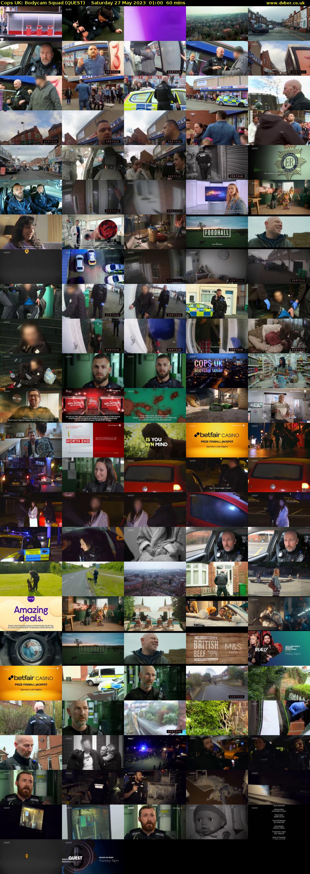 Cops UK: Bodycam Squad (QUEST) Saturday 27 May 2023 01:00 - 02:00