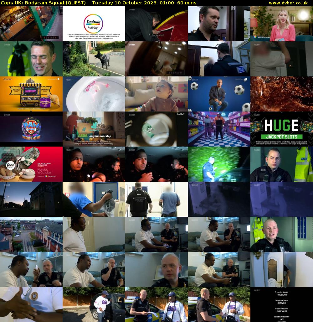 Cops UK: Bodycam Squad (QUEST) Tuesday 10 October 2023 01:00 - 02:00