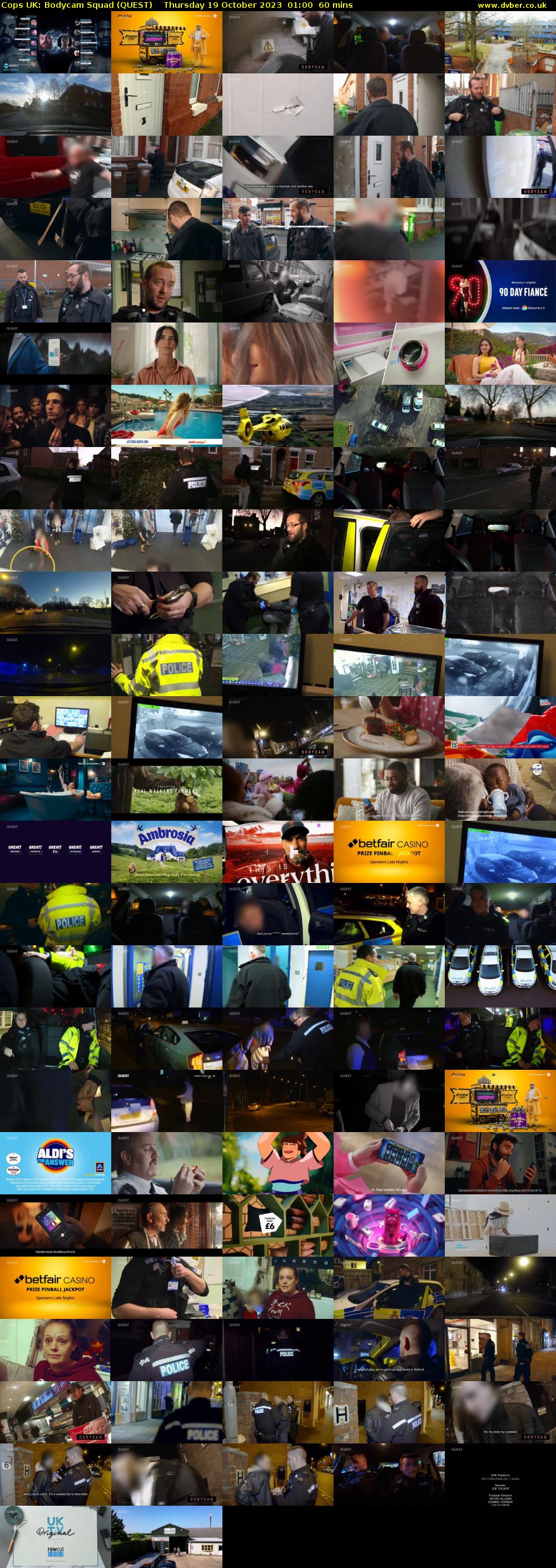 Cops UK: Bodycam Squad (QUEST) Thursday 19 October 2023 01:00 - 02:00