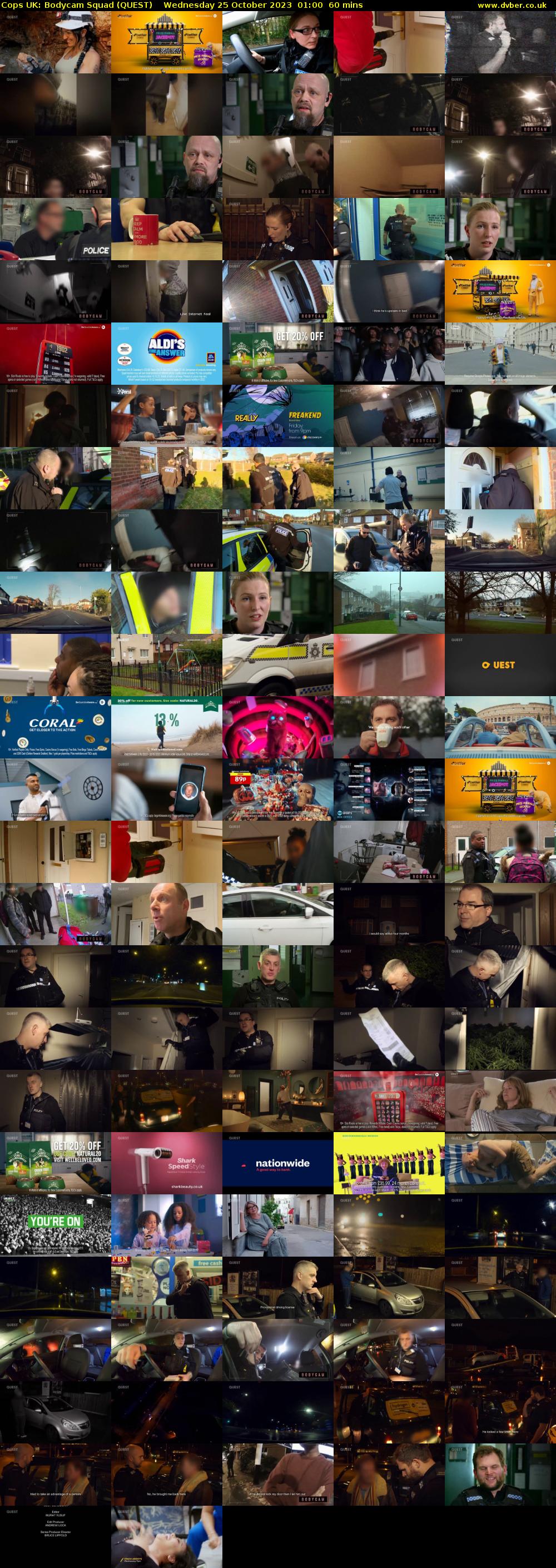 Cops UK: Bodycam Squad (QUEST) Wednesday 25 October 2023 01:00 - 02:00