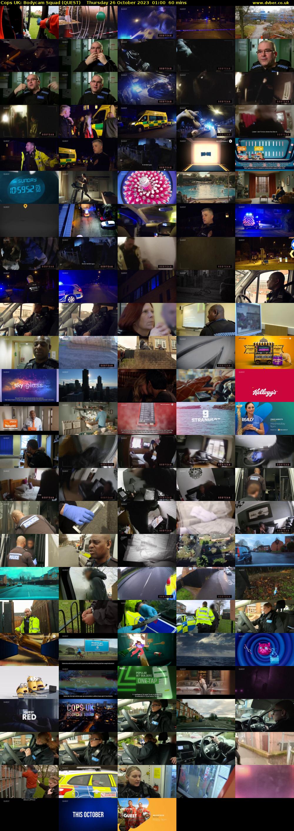 Cops UK: Bodycam Squad (QUEST) Thursday 26 October 2023 01:00 - 02:00