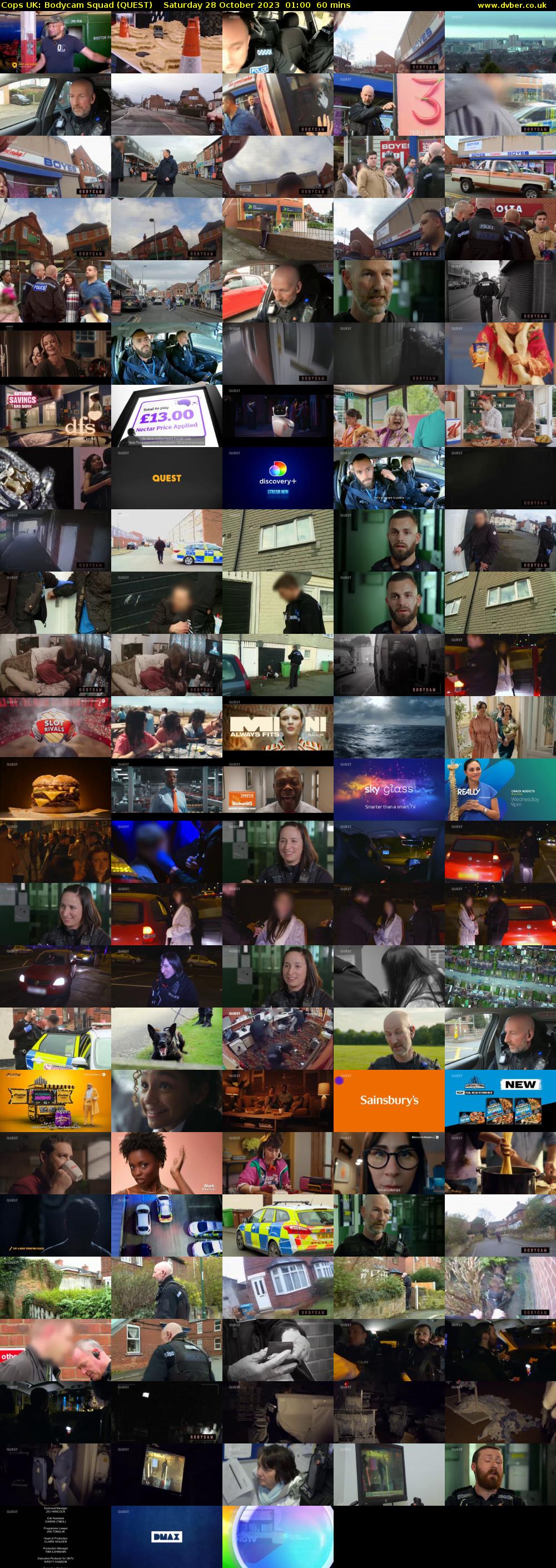 Cops UK: Bodycam Squad (QUEST) Saturday 28 October 2023 01:00 - 02:00