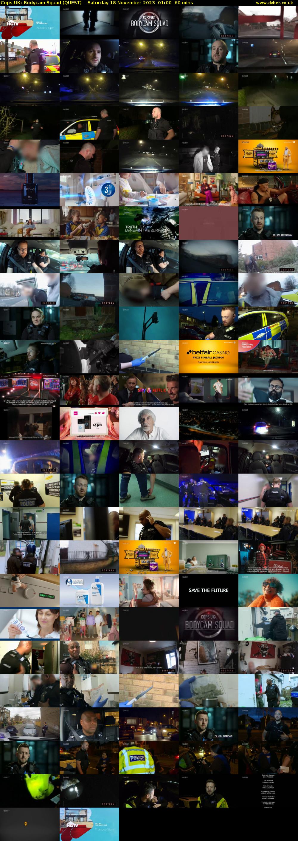Cops UK: Bodycam Squad (QUEST) Saturday 18 November 2023 01:00 - 02:00
