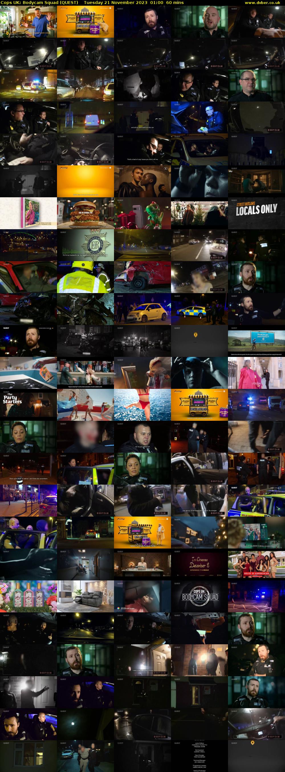 Cops UK: Bodycam Squad (QUEST) Tuesday 21 November 2023 01:00 - 02:00