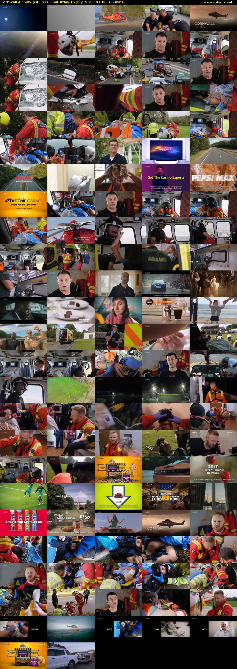 Cornwall Air 999 (QUEST) Saturday 15 July 2023 01:00 - 02:00
