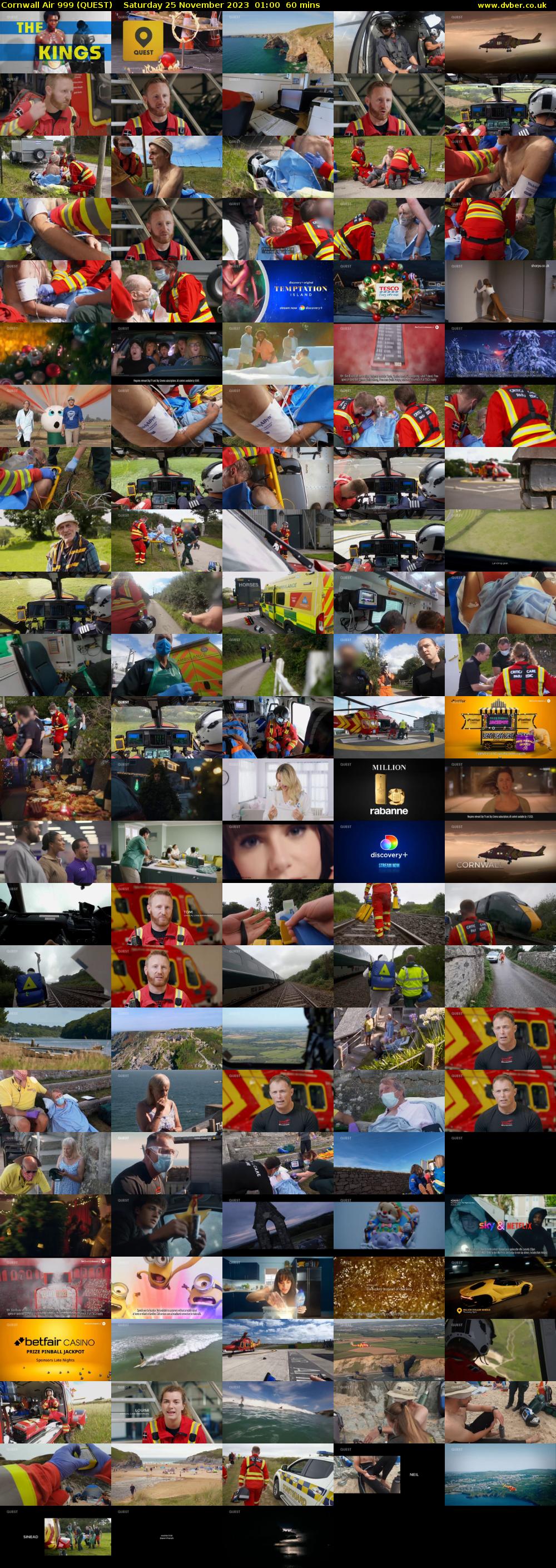 Cornwall Air 999 (QUEST) Saturday 25 November 2023 01:00 - 02:00