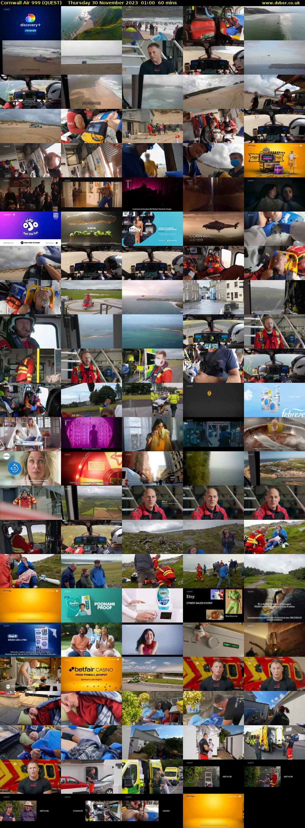 Cornwall Air 999 (QUEST) Thursday 30 November 2023 01:00 - 02:00