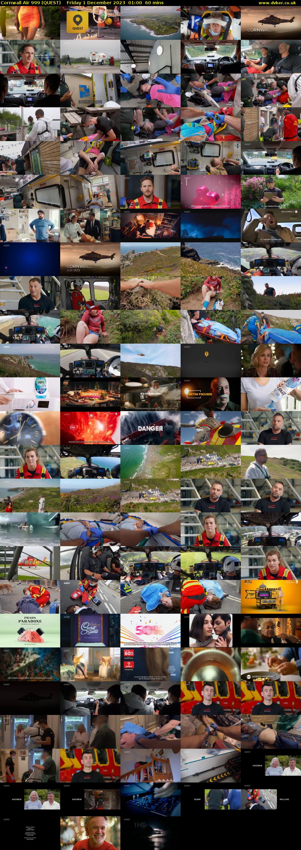 Cornwall Air 999 (QUEST) Friday 1 December 2023 01:00 - 02:00
