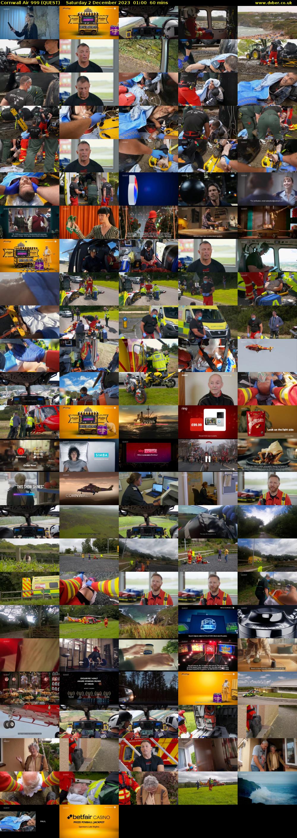 Cornwall Air 999 (QUEST) Saturday 2 December 2023 01:00 - 02:00