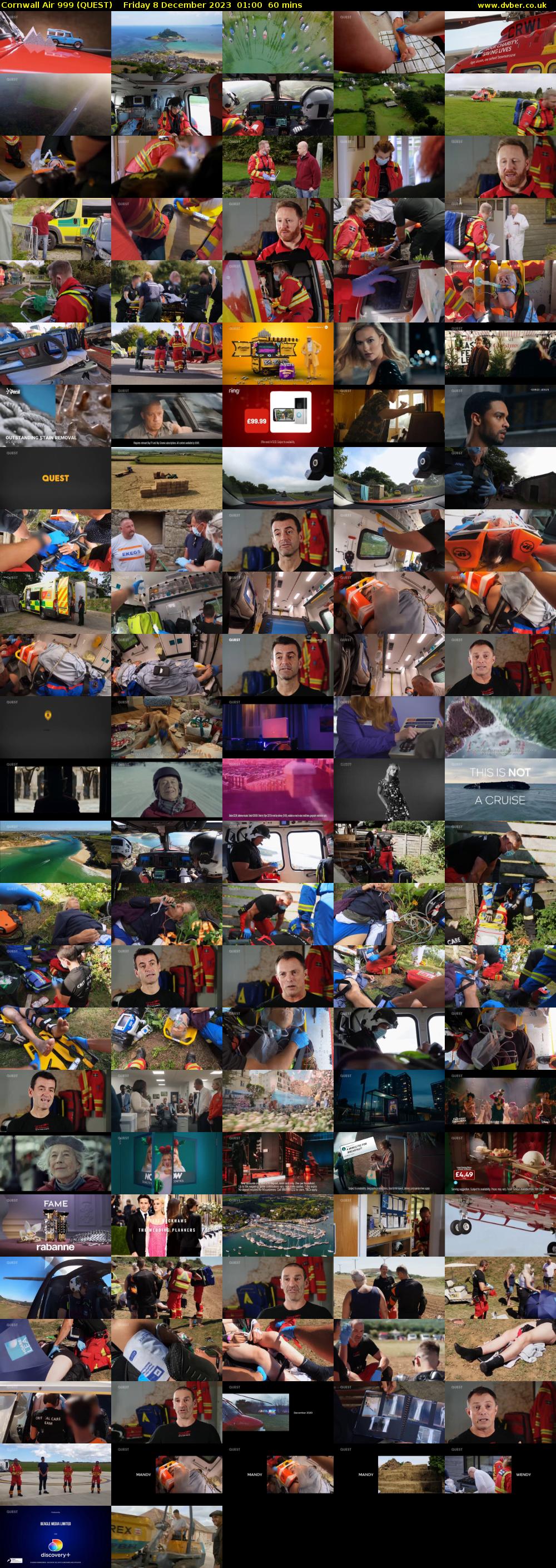 Cornwall Air 999 (QUEST) Friday 8 December 2023 01:00 - 02:00