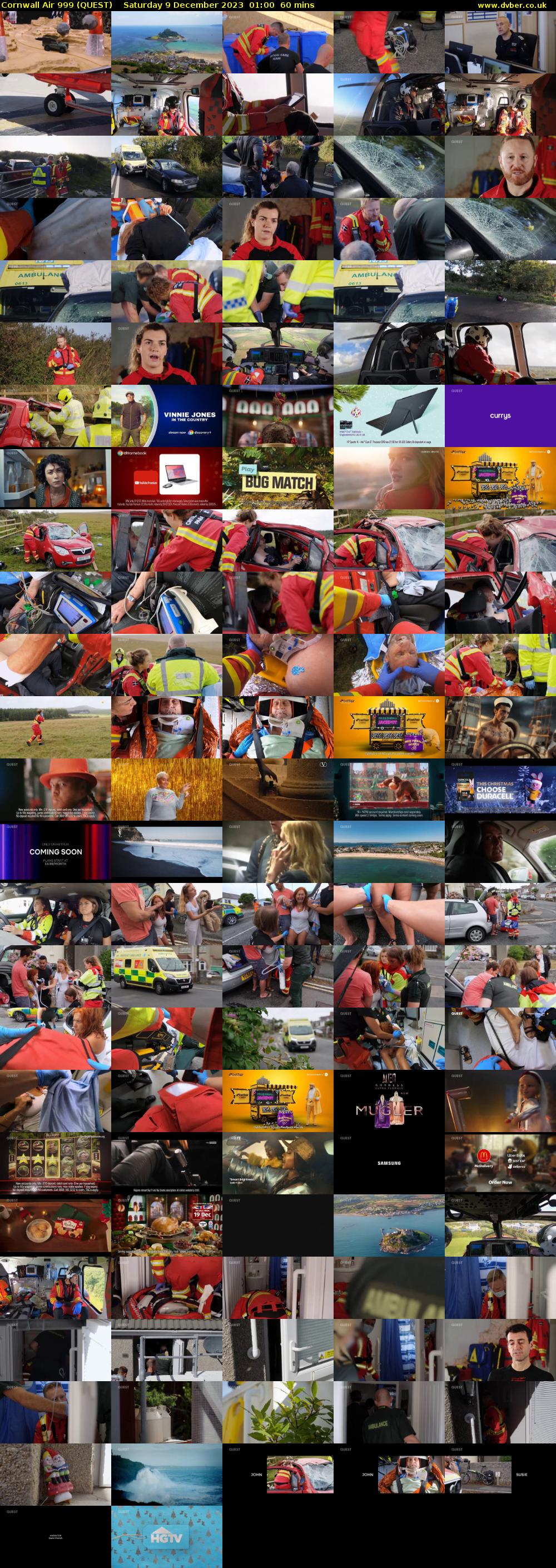 Cornwall Air 999 (QUEST) Saturday 9 December 2023 01:00 - 02:00