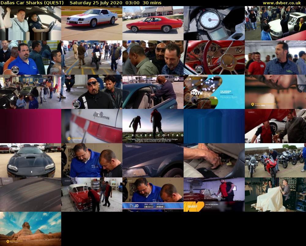 Dallas Car Sharks (QUEST) Saturday 25 July 2020 03:00 - 03:30