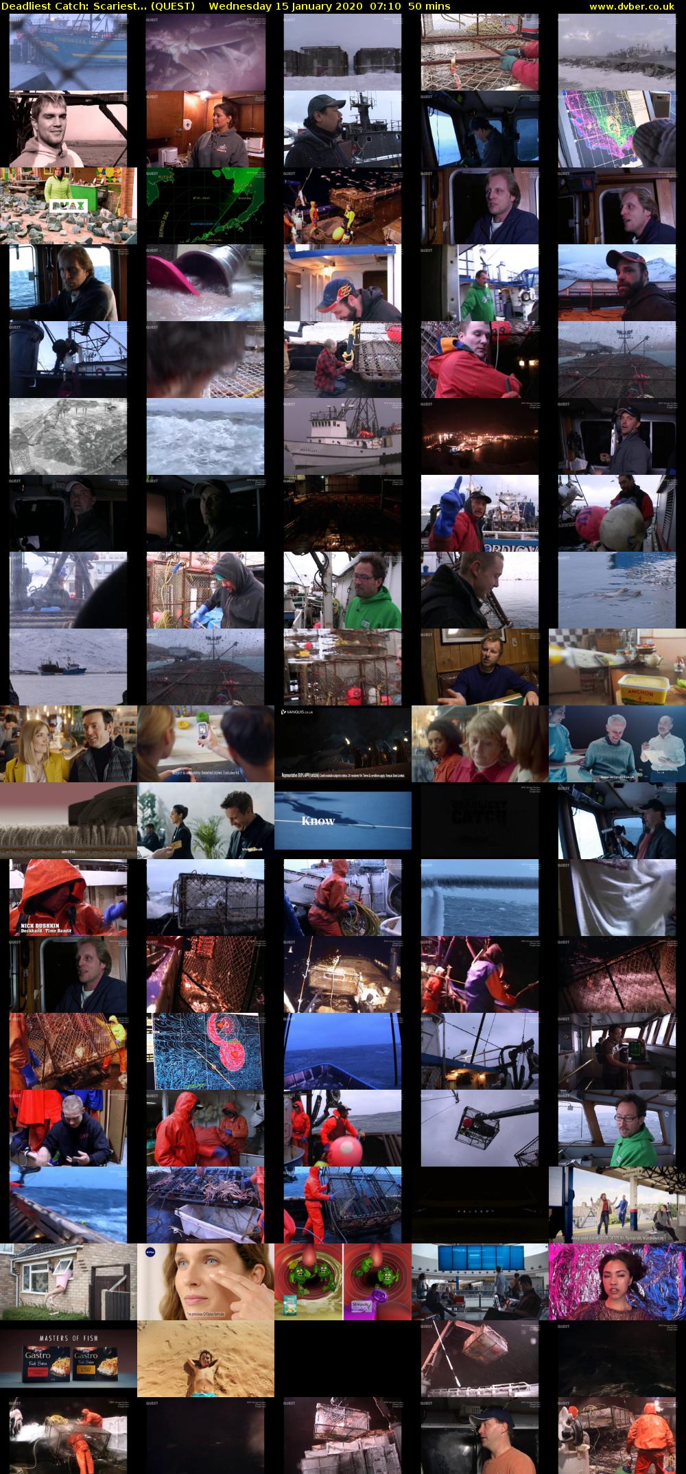 Deadliest Catch: Scariest... (QUEST) Wednesday 15 January 2020 07:10 - 08:00