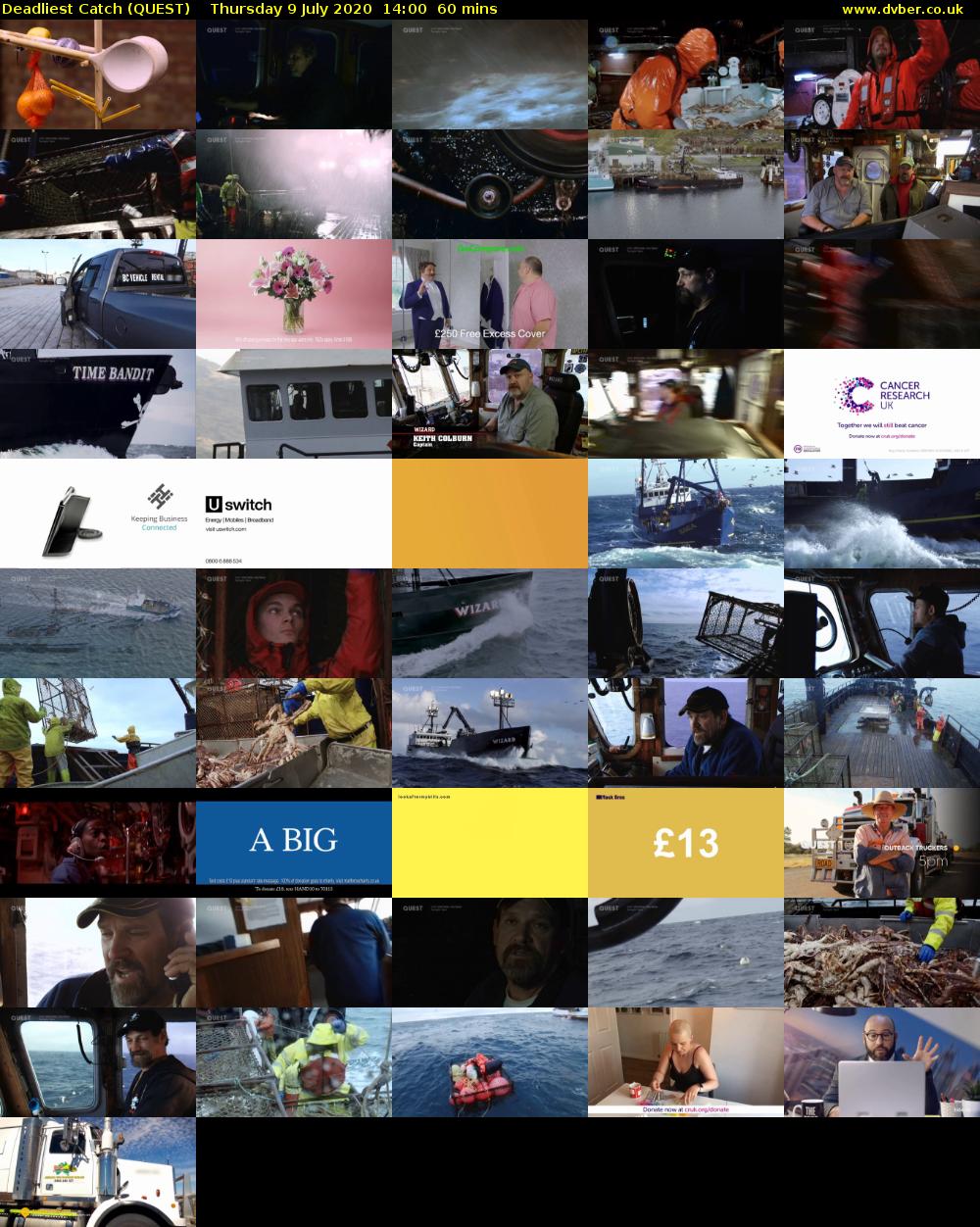 Deadliest Catch (QUEST) Thursday 9 July 2020 14:00 - 15:00