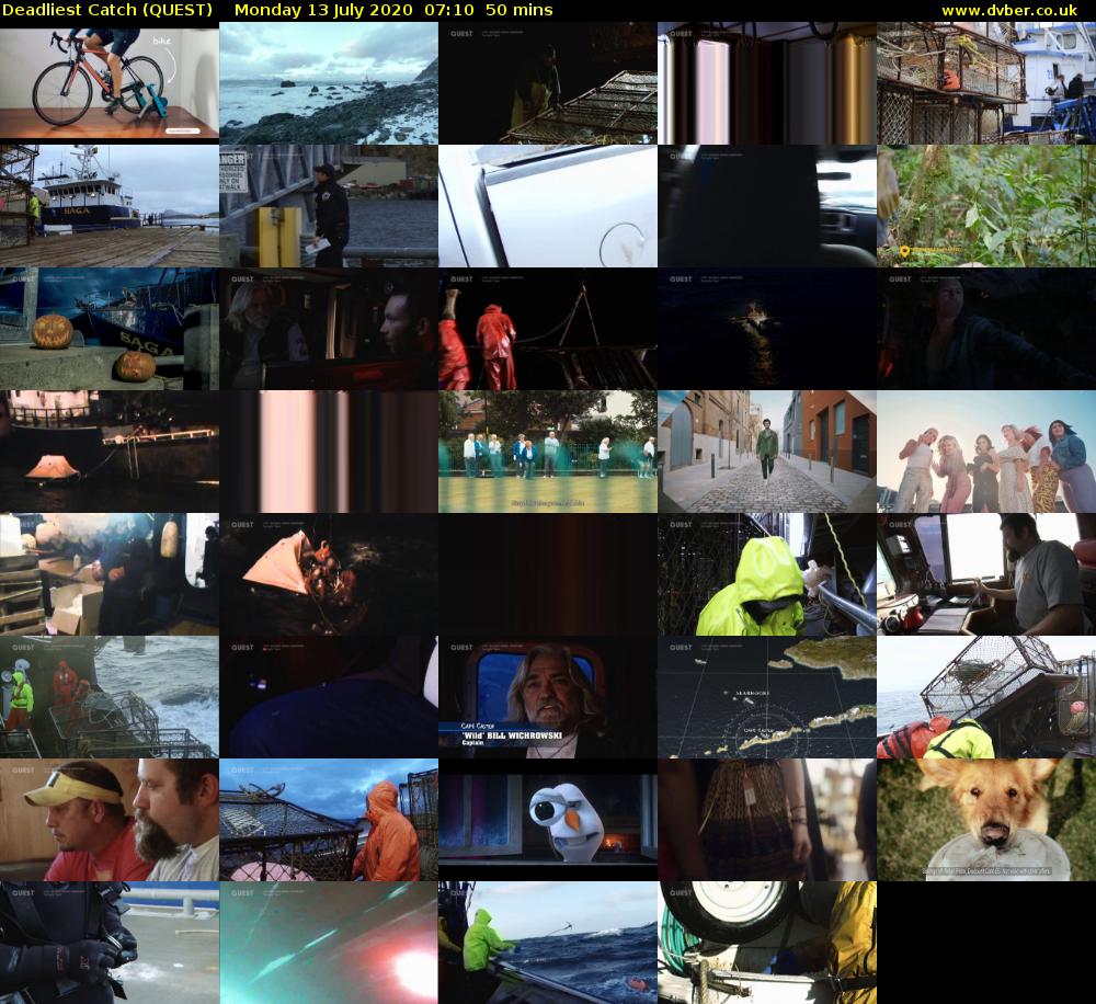 Deadliest Catch (QUEST) Monday 13 July 2020 07:10 - 08:00