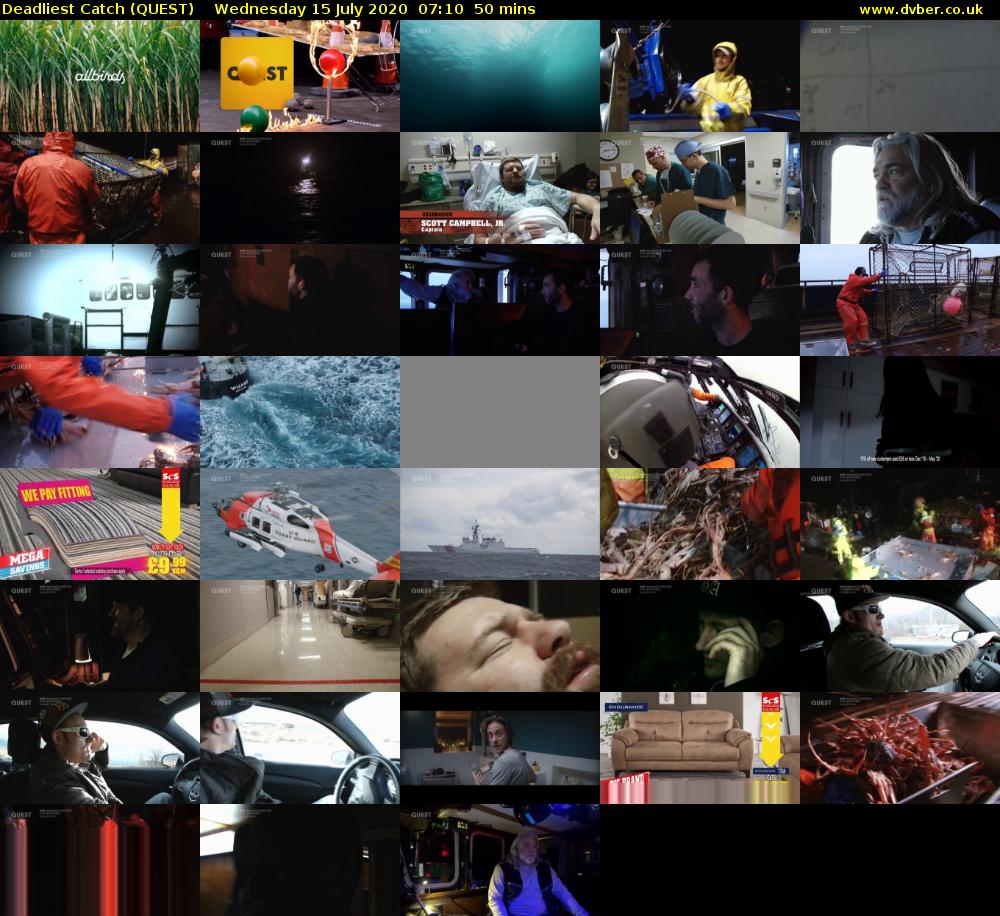 Deadliest Catch (QUEST) Wednesday 15 July 2020 07:10 - 08:00