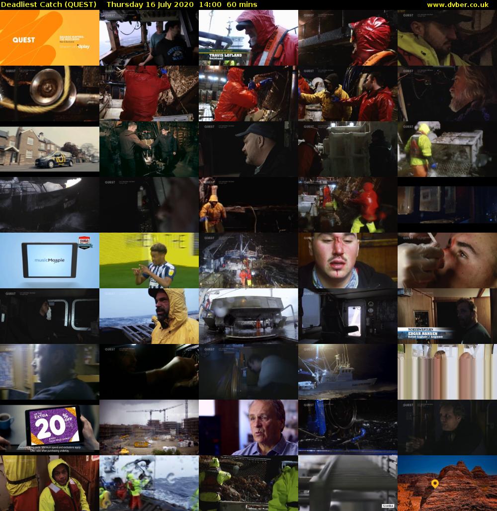 Deadliest Catch (QUEST) Thursday 16 July 2020 14:00 - 15:00