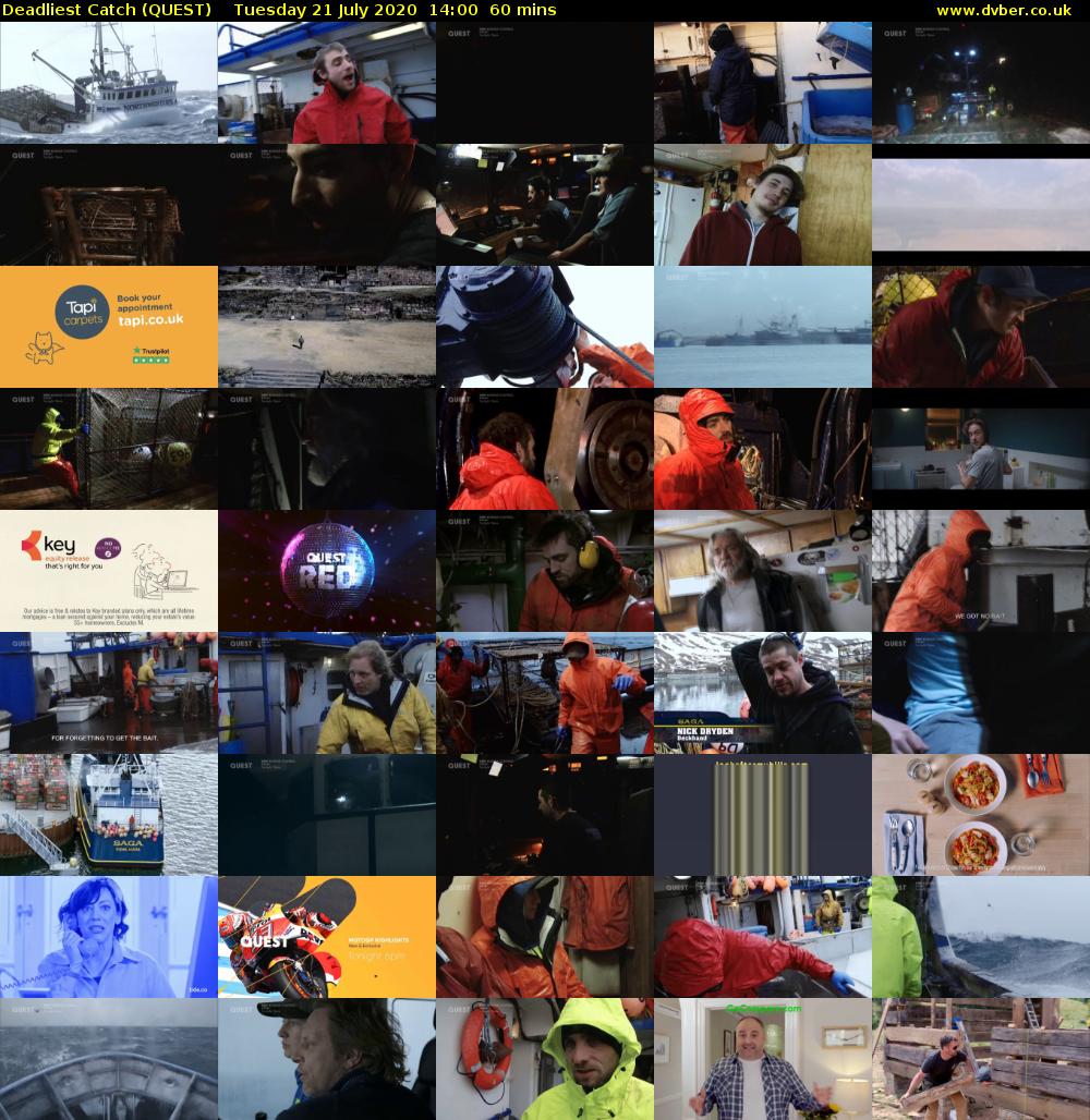 Deadliest Catch (QUEST) Tuesday 21 July 2020 14:00 - 15:00