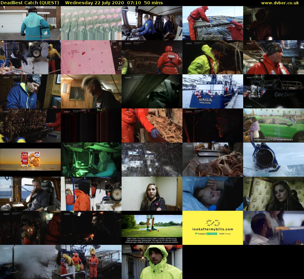 Deadliest Catch (QUEST) Wednesday 22 July 2020 07:10 - 08:00
