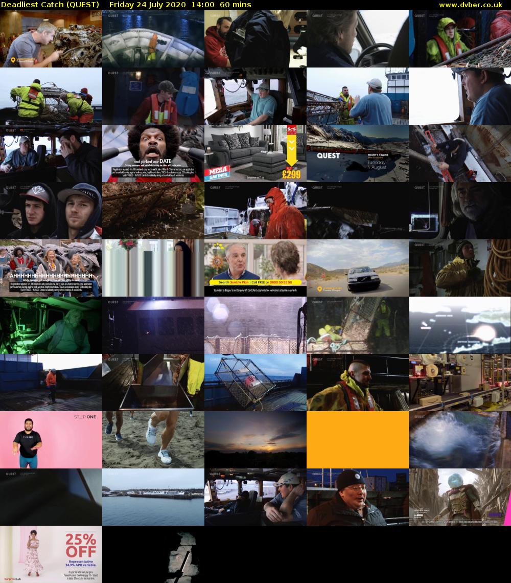 Deadliest Catch (QUEST) Friday 24 July 2020 14:00 - 15:00