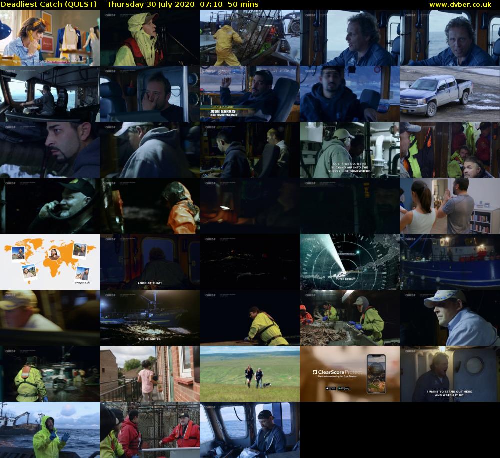 Deadliest Catch (QUEST) Thursday 30 July 2020 07:10 - 08:00