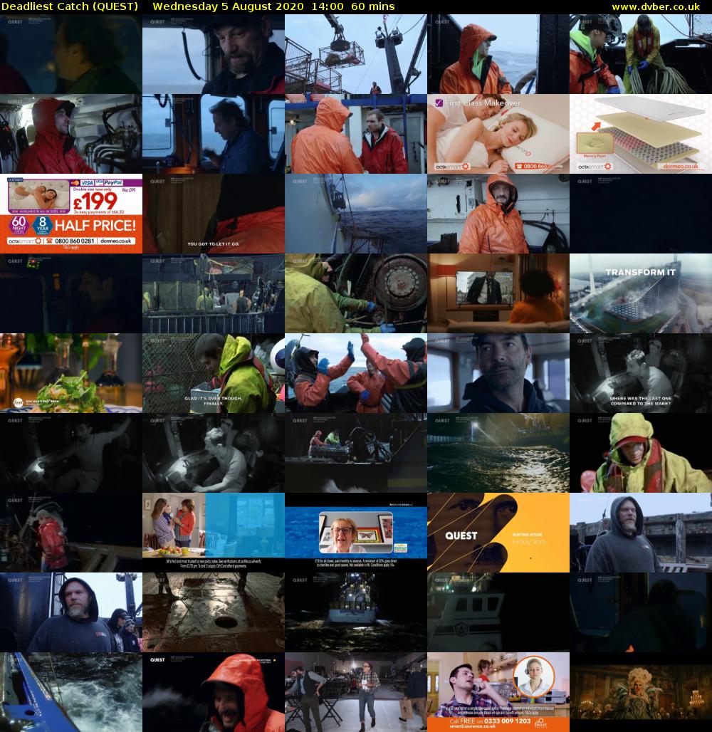 Deadliest Catch (QUEST) Wednesday 5 August 2020 14:00 - 15:00