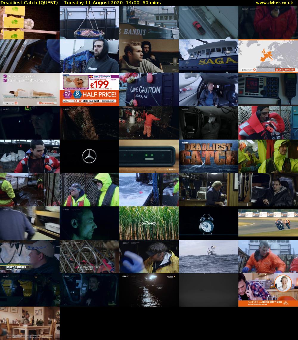 Deadliest Catch (QUEST) Tuesday 11 August 2020 14:00 - 15:00