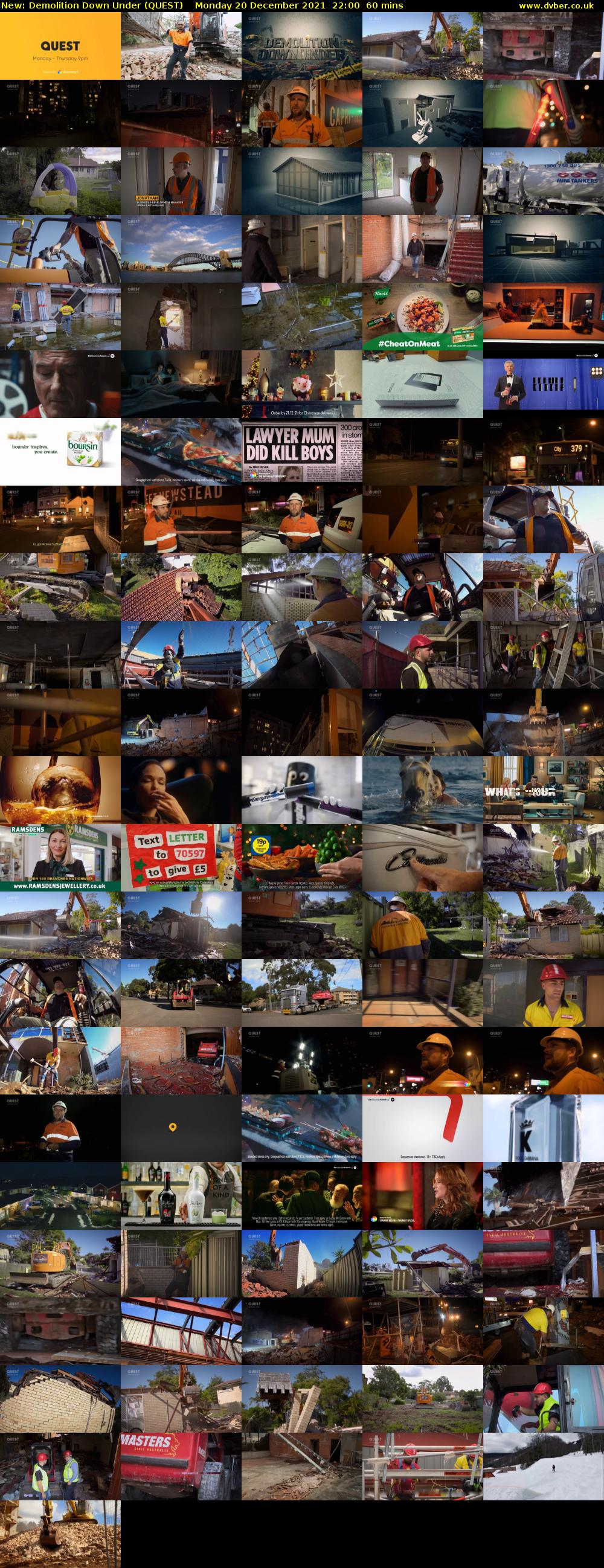 Demolition Down Under (QUEST) Monday 20 December 2021 22:00 - 23:00