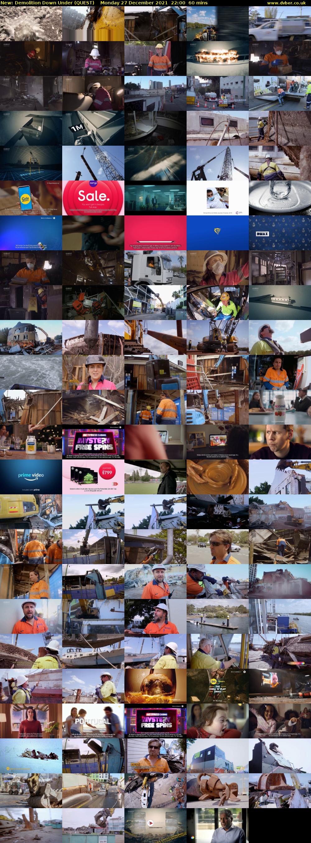 Demolition Down Under (QUEST) Monday 27 December 2021 22:00 - 23:00