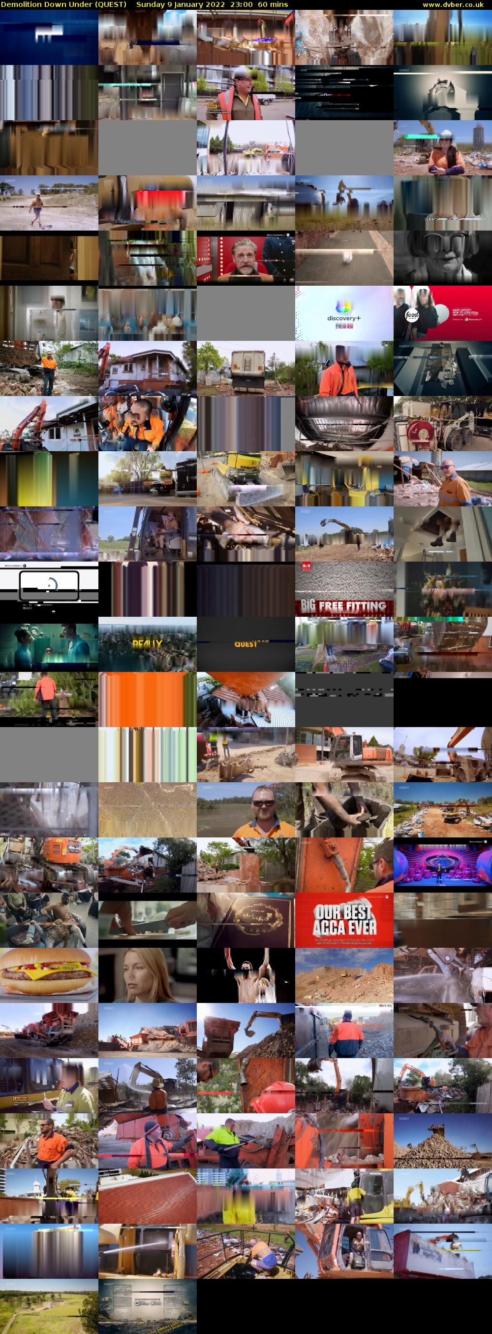Demolition Down Under (QUEST) Sunday 9 January 2022 23:00 - 00:00