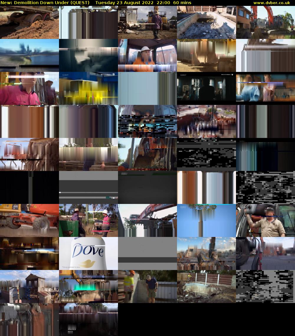 Demolition Down Under (QUEST) Tuesday 23 August 2022 22:00 - 23:00