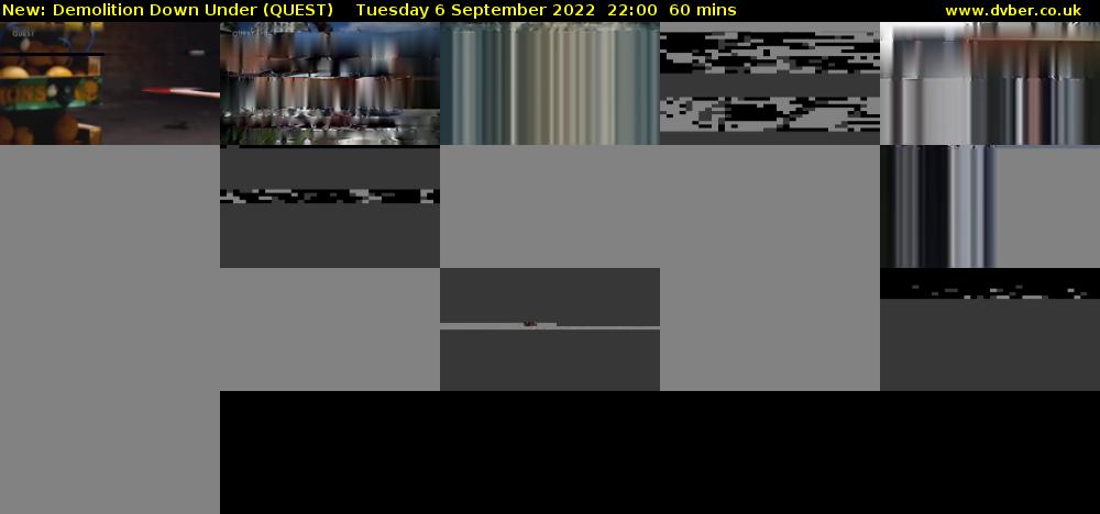 Demolition Down Under (QUEST) Tuesday 6 September 2022 22:00 - 23:00