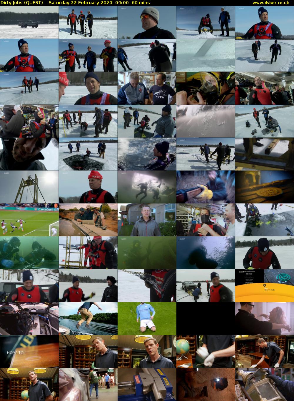 Dirty Jobs (QUEST) Saturday 22 February 2020 04:00 - 05:00
