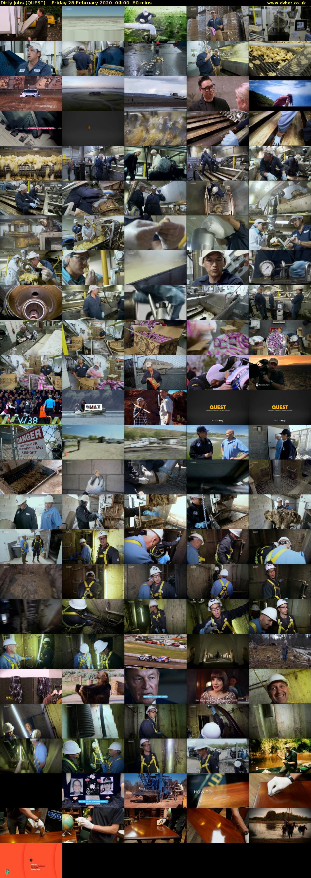 Dirty Jobs (QUEST) Friday 28 February 2020 04:00 - 05:00