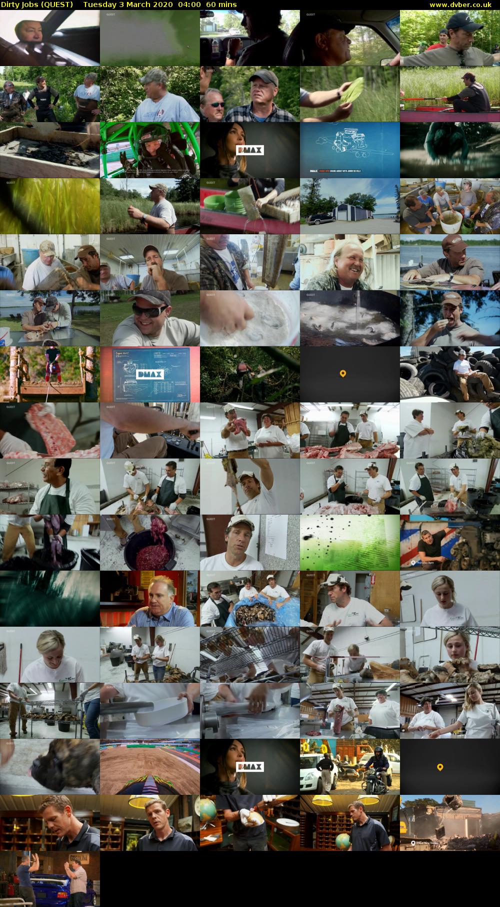 Dirty Jobs (QUEST) Tuesday 3 March 2020 04:00 - 05:00