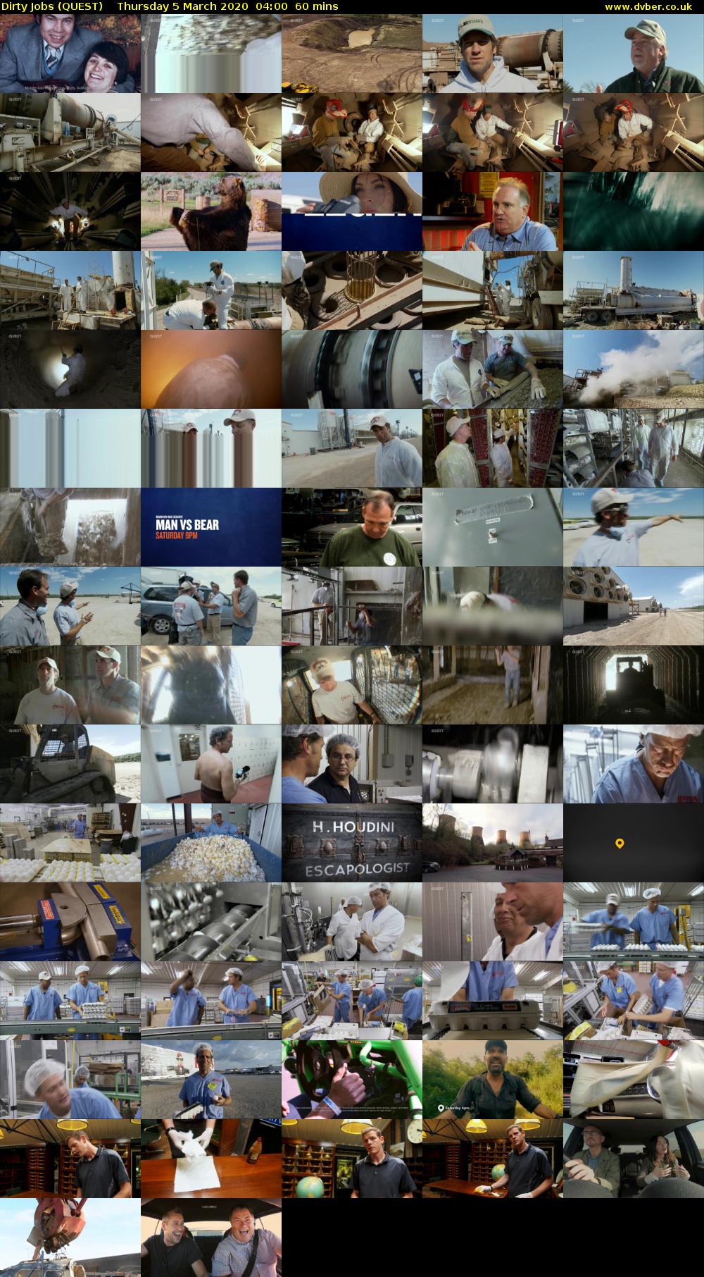 Dirty Jobs (QUEST) Thursday 5 March 2020 04:00 - 05:00